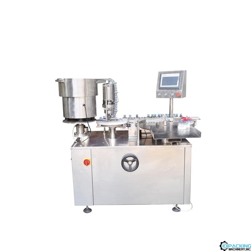 Automatic glass vial bottle single head crimping machine