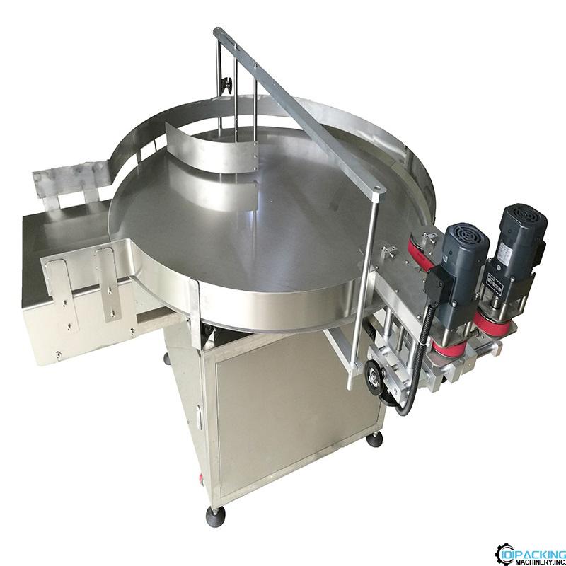 Automatic round bottle turntable type feeding machine