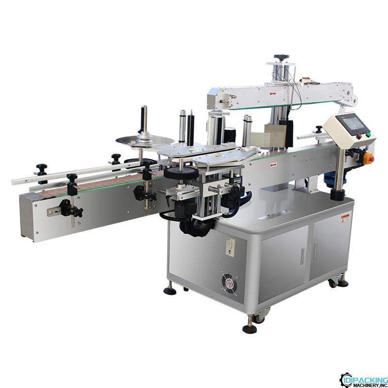 Automatic square bottle jar 3 sides one label labeling machine