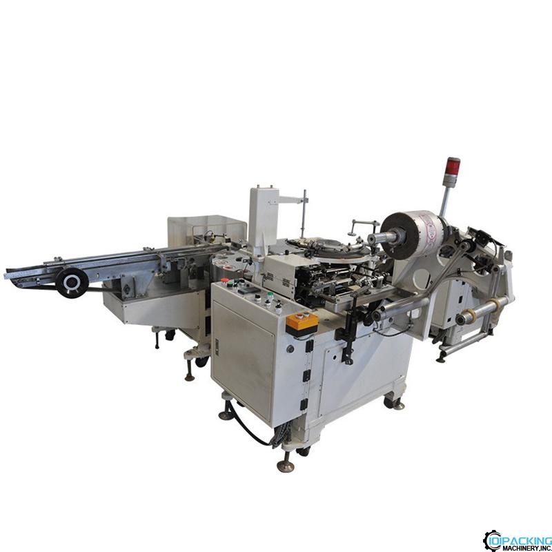 Automatic tapes paper film label rotary wrapping sealing machine