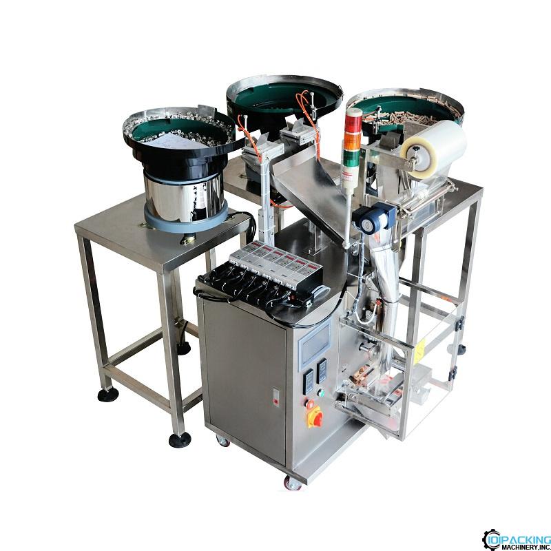 Automatic three sorting bowl screws counting bag packing machine