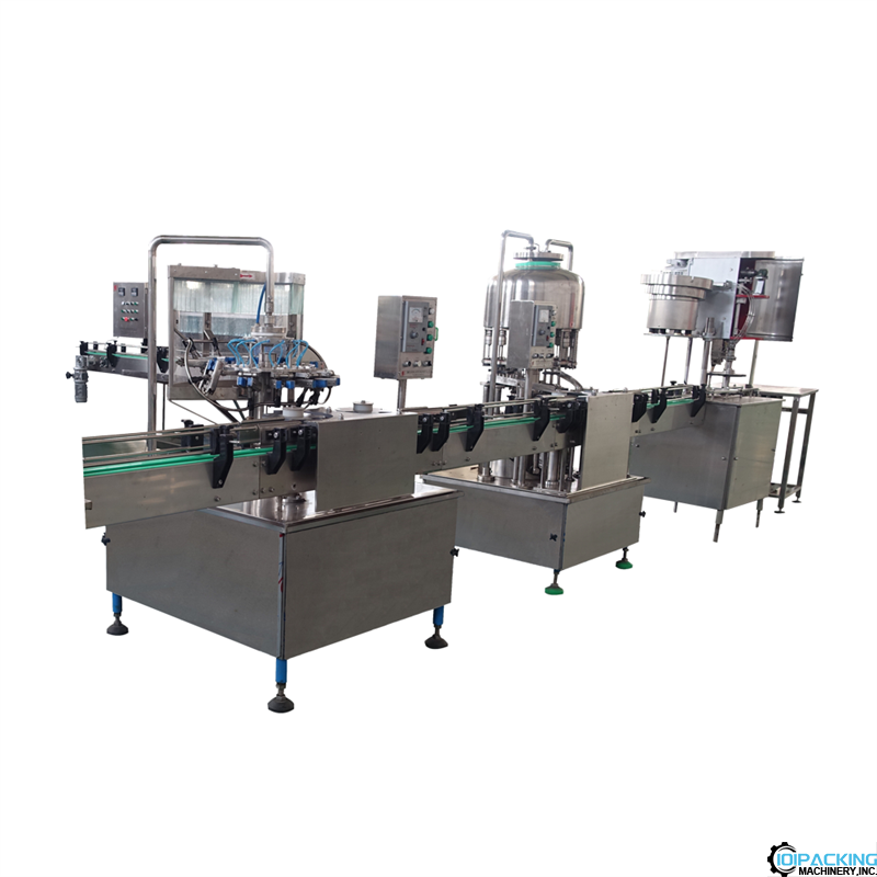 Automatic beverage bottle rotary rinsing wash filling capping machine