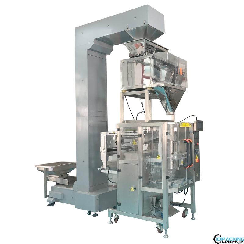 Automatic granule food bead bag form fill vacuum seal packing machine