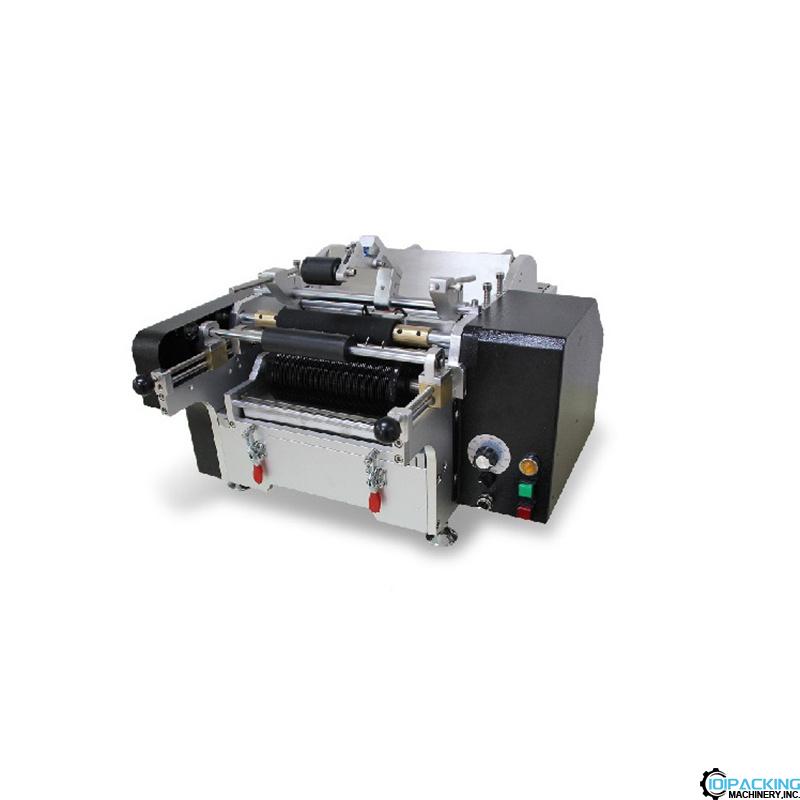 Semi automatic desktop bottle cold wet glue labeling machine