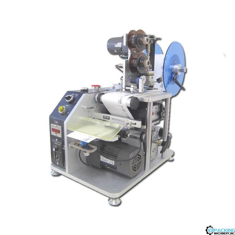 Tablettop label peeling feeding machine with coding function