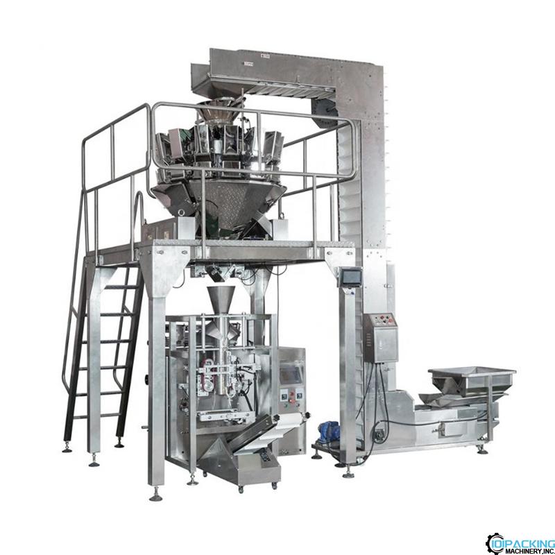 Automatic ice cube block weighing heads filling bag packing machine