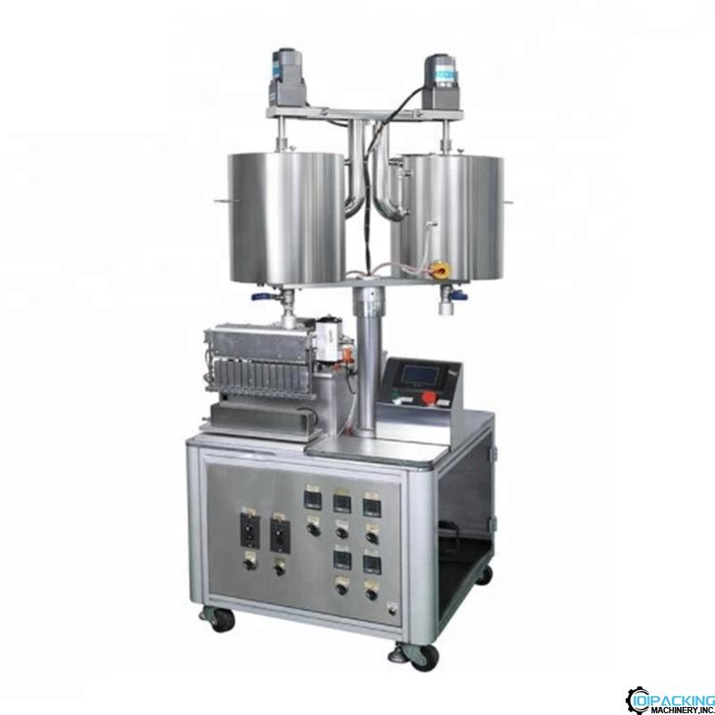 Semi automatic 12 nozzles lipstick tube lip balm filling machine