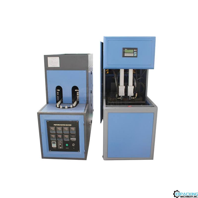 Semi automatic 2 cavity PET bottle blowing making machine