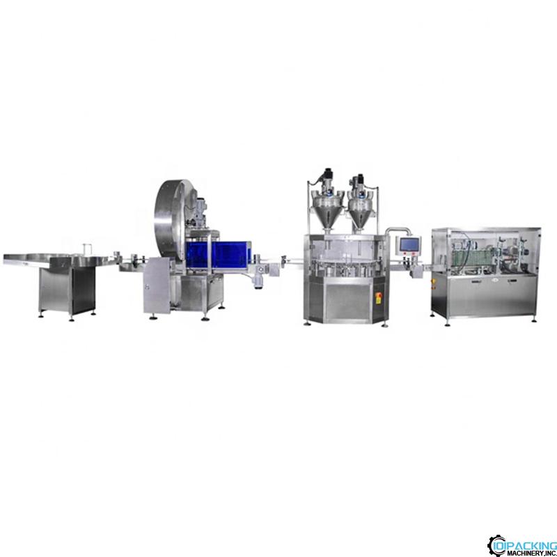 Automatic 1kg milk powder can bottle canning filling line