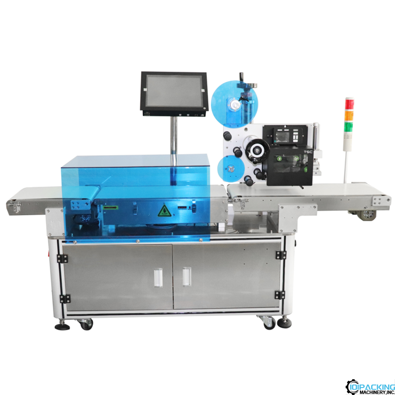 Automatic food fruit vegetable tray weight checking labeling machine