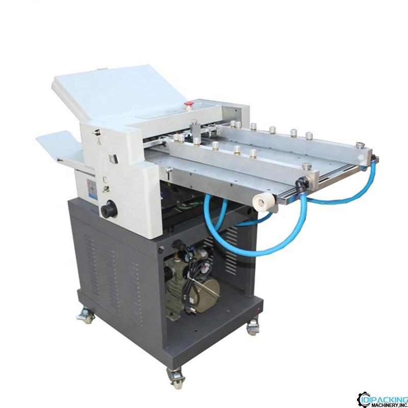 Automatic paper leaflet sheet folding making machine