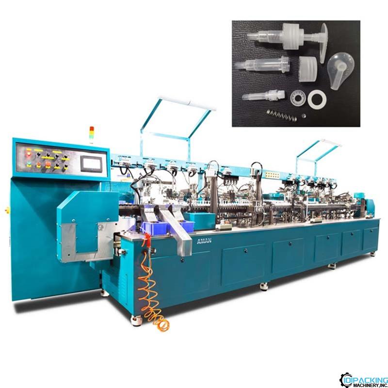 Automatic different cap parts pump valve core spring assembly line