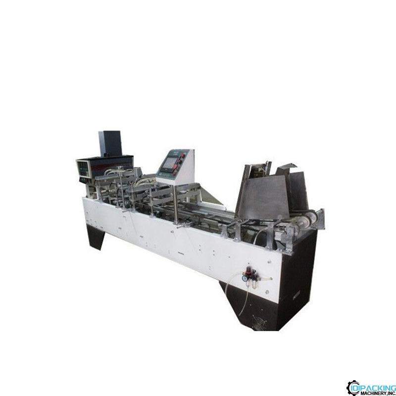 Carton paper card folding hot melt glue sealing gluing machine