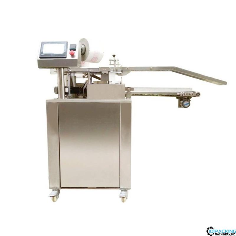 Automatic hamburger cake paper film folding wrapping machine