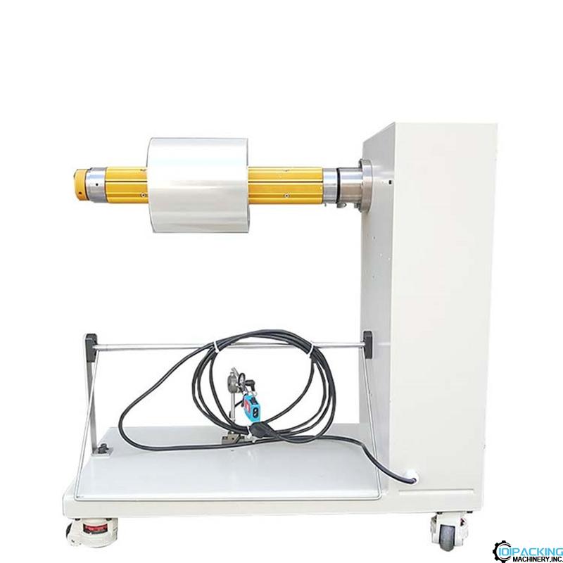 Automatic label roll winding collecting machine