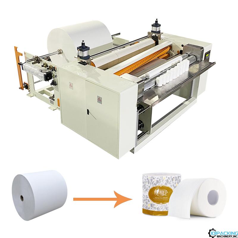 Automatic paper toilet tissue roll making cutting machine