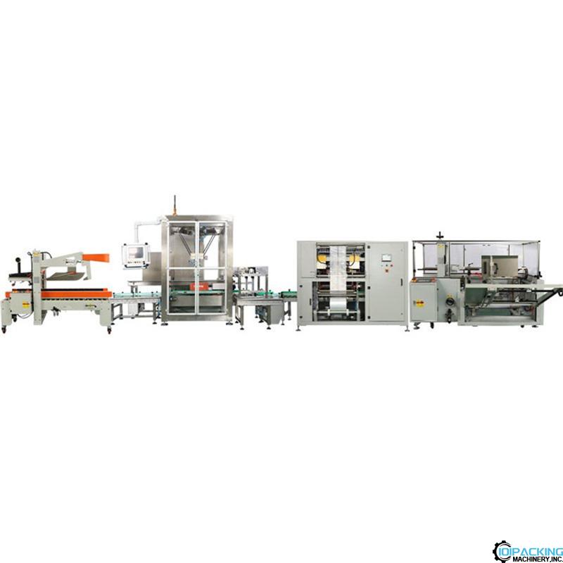 Automatic bottle box cartoning packing line