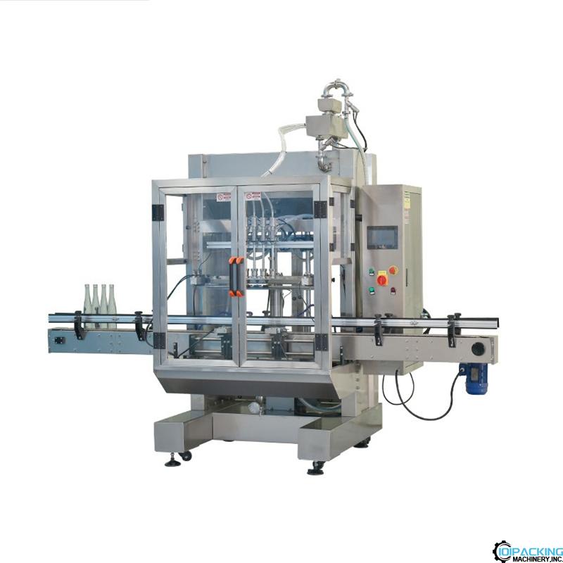 Automatic liquid bottle 4 nozzles vacuum filling machine