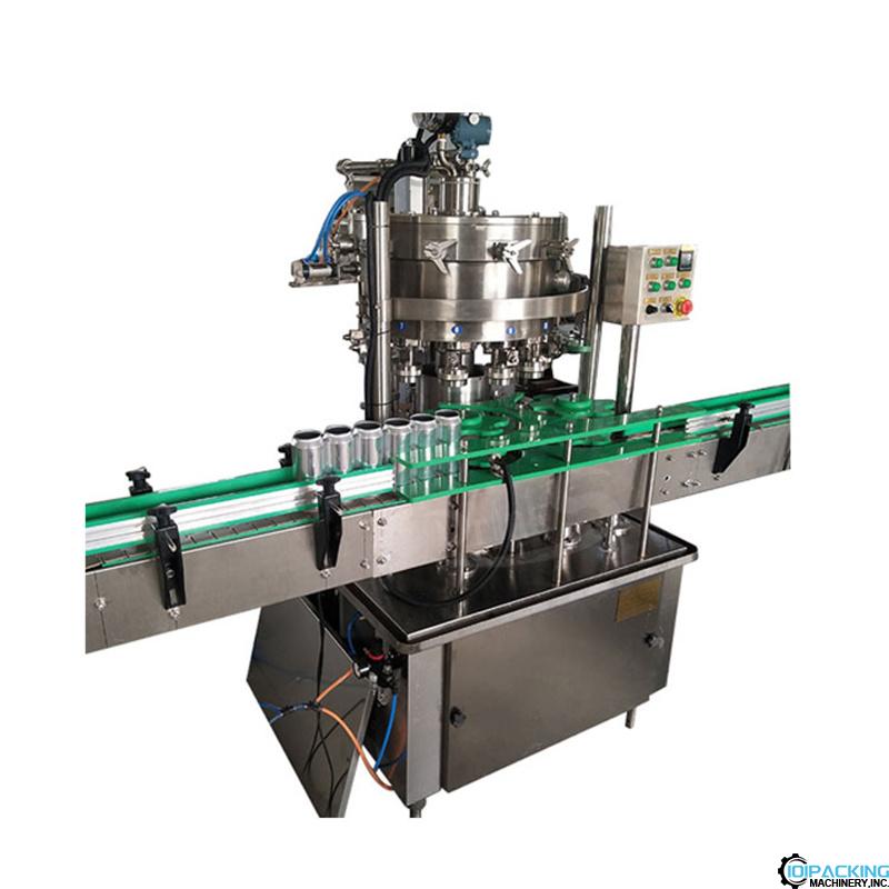 Automatic carbonated beer soda drink can tin rotary filling mahcine