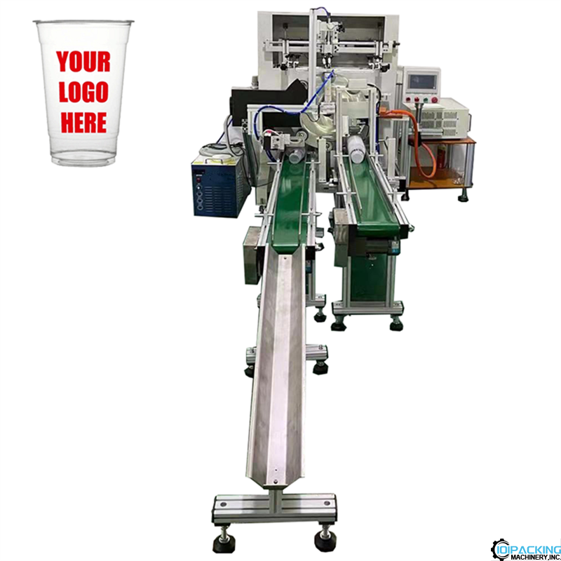 Automatic disposal cup logo tumbler screen silk printing machine