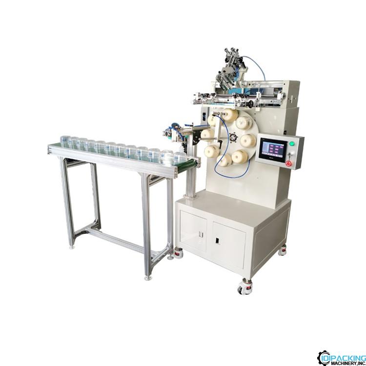 Semi automatic plastic cup bowl screen printing machine