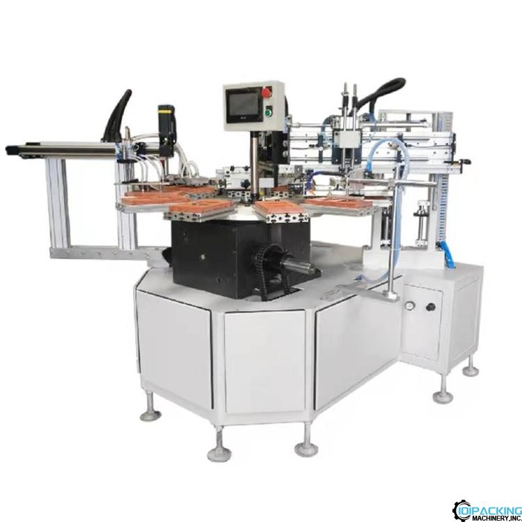 Semi automatic rotary type double color silk sreen printing machine