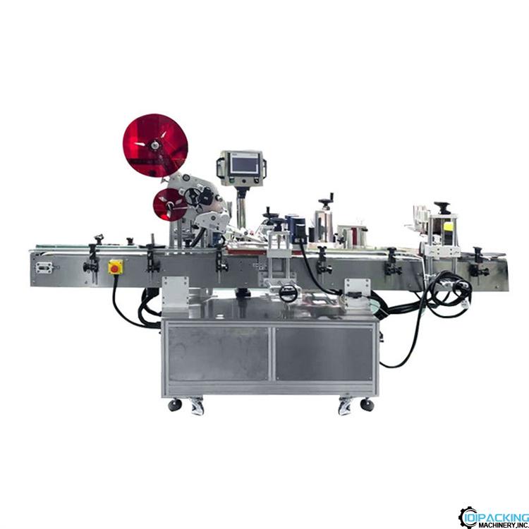 Automatic bottle cap top side bottle body side 2 label labeling machine