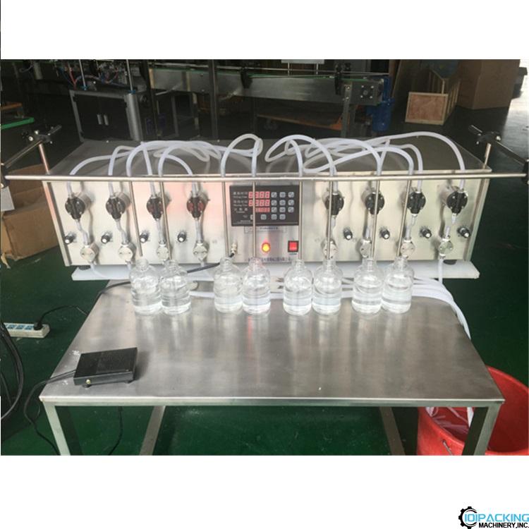 Semi automatic 8 nozzles gear pump liquid filling machine