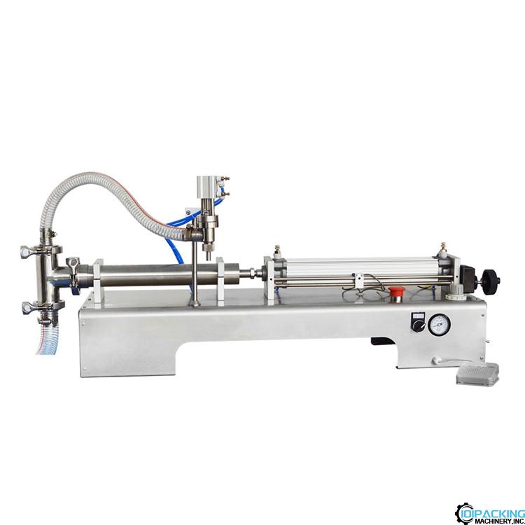 Semi automatic horizontal type single head pneumatic piston filling machine