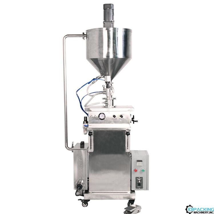 Semi automatic vertical hopper heating mixing filling machine