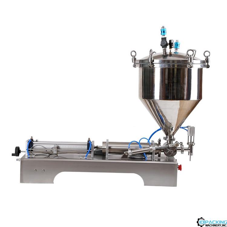 Semi automatic thick high viscosity hopper tank filling machine