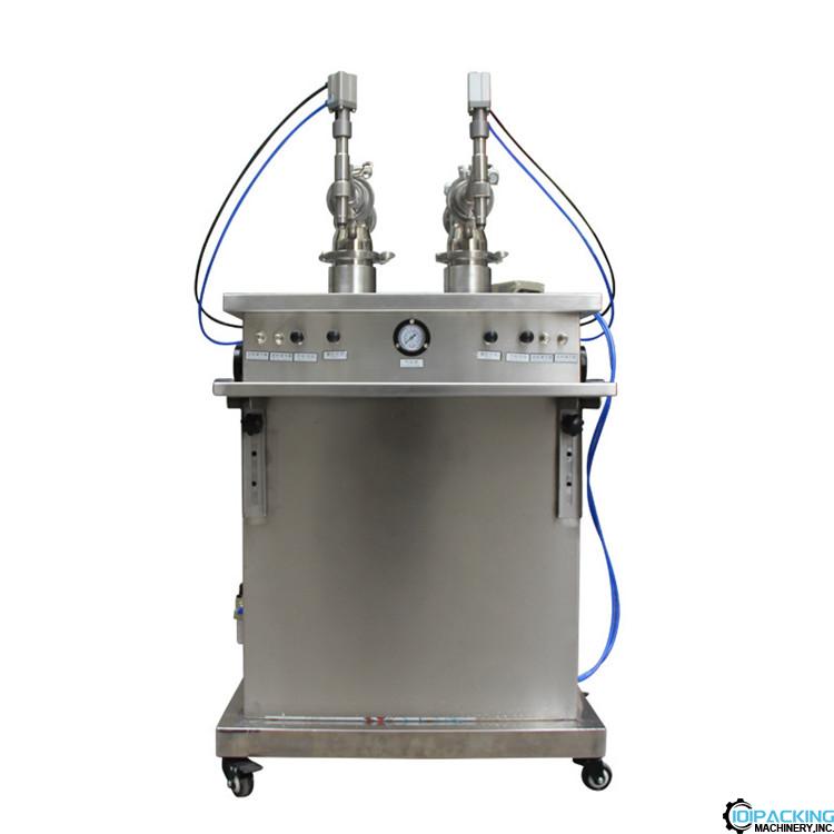 Semi automatic pneumatic type 2 nozzles vertical filling machine