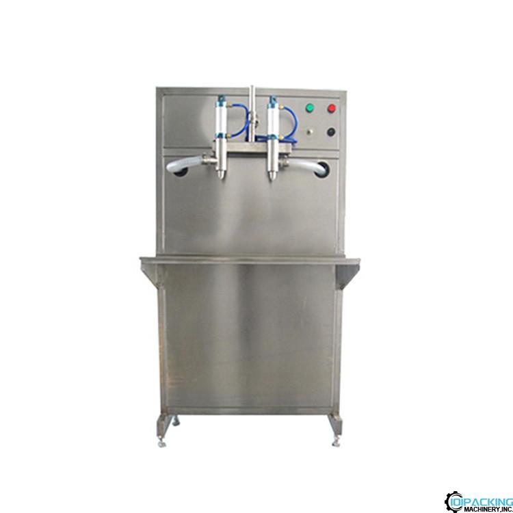 Semi automatic 2 nozzles oil vertical type bottle filling machine